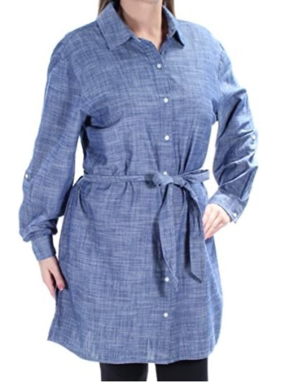 TOMMY HILFIGER Women’s Chambray Long Sleeve Shirtdress sz 20W